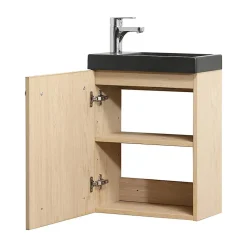 Mob-In Ensemble lave-mains suspendu NEVADA avec robinet et miroir* Lave-Mains