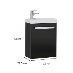 Mob-In Ensemble lave-mains suspendu NEVADA avec robinet chromé* Lave-Mains