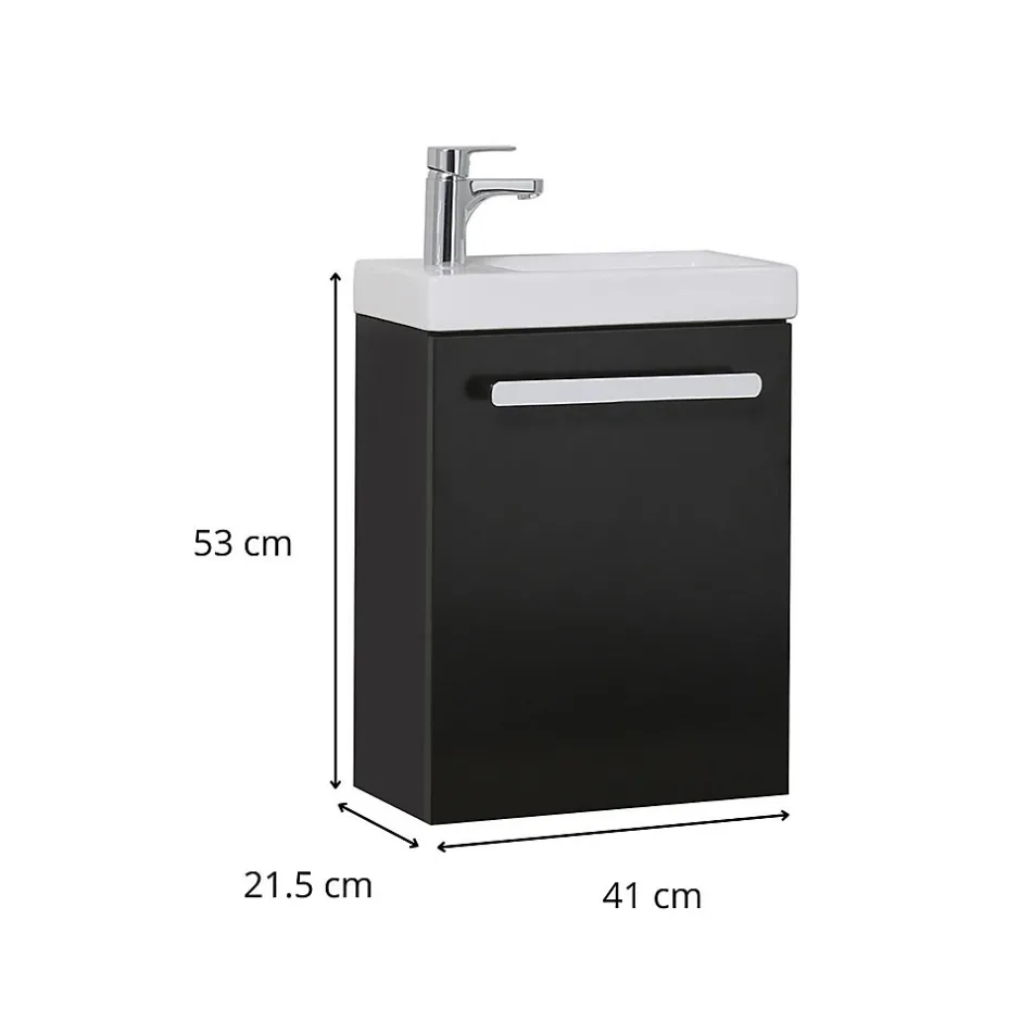 Mob-In Ensemble lave-mains suspendu NEVADA avec robinet chromé* Lave-Mains
