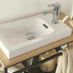 Mob-In Ensemble lave-mains WILO grande largeur avec robinet et miroir 60cm