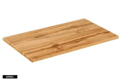 Otitec Ensemble meuble de salle de bain de 80 cm - avec plan - avec vasque - avec Miroir - LIVA OAK* Meuble Sous Lavabo