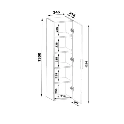 Petits-Meubles Ensemble meuble double vasque 120cm et colonne Viggo Bois* Ensemble Meuble De Salle De Bains