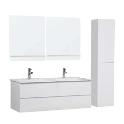 Mob-In Ensemble meuble double vasque SORRENTO 120cm avec plan céramique* Ensemble Meuble De Salle De Bains