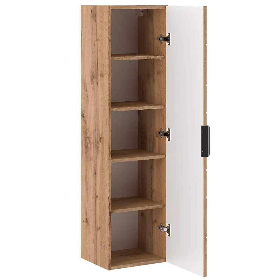 Petits-Meubles Ensemble meuble double vasque 140cm 2 niches et colonne Teren Bois* Ensemble Meuble De Salle De Bains