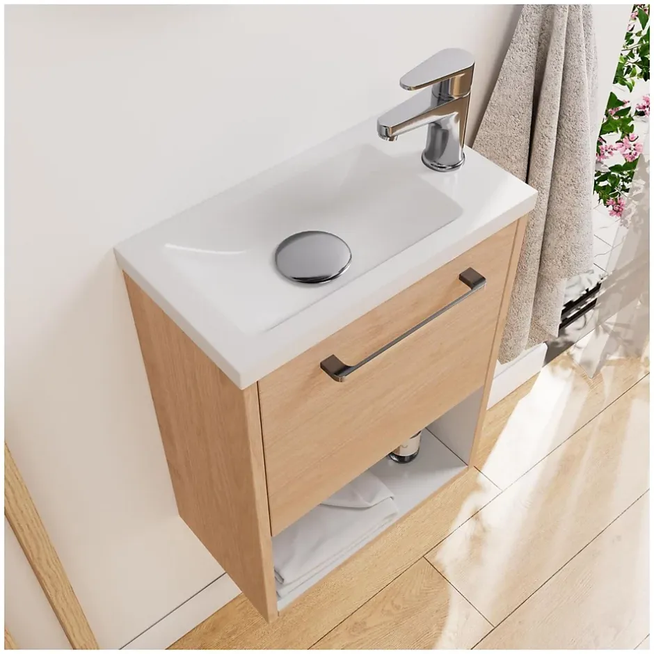 Mob-In Ensemble meuble lave-mains NIKA + robinet* Lave-Mains