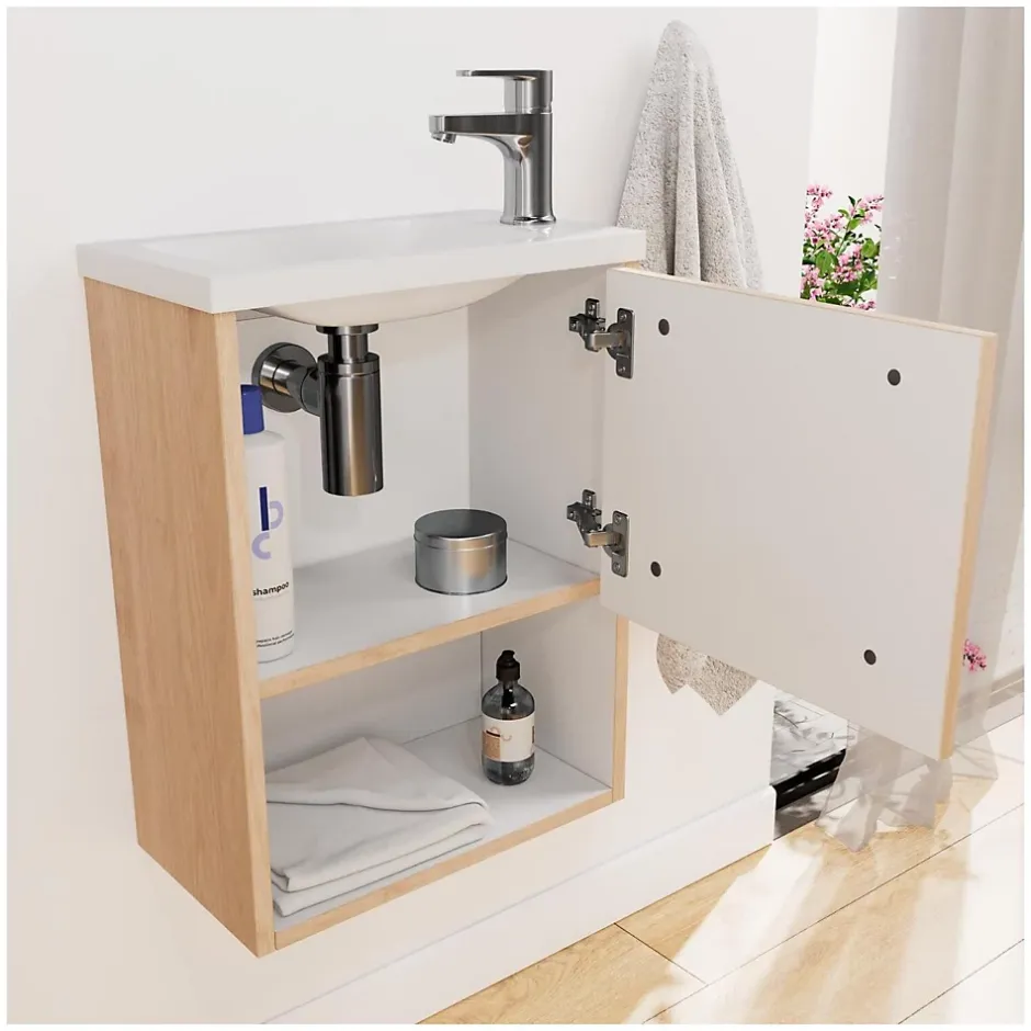 Mob-In Ensemble meuble lave-mains NIKA + robinet* Lave-Mains