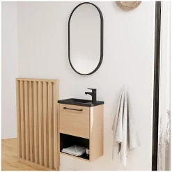 Mob-In Ensemble meuble lave-mains NIKA + robinet