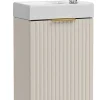 Furnidea Ensemble meuble lave-mains suspendu ADEL cachemire avec le lavabo FIKA 40 cm