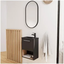 Mob-In Ensemble meuble lave-mains NIKA + robinet