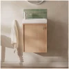 Mob-In Ensemble meuble lave-mains décor chêne FRAME + robinet* Lave-Mains