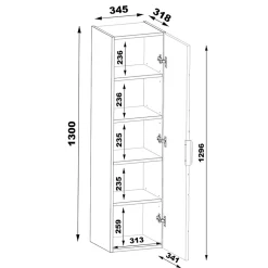 Petits-Meubles Ensemble meuble simple vasque encastree 80cm et colonne Teren Bois* Ensemble Meuble De Salle De Bains