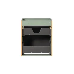Petits-Meubles Ensemble meuble simple vasque encastree 50cm 2 tiroirs et colonne Jade Vert et Bois* Ensemble Meuble De Salle De Bains