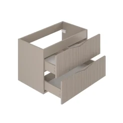 Petits-Meubles Ensemble meuble simple vasque encastree 80cm et colonne Tao Cachemire