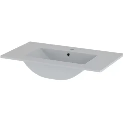 Petits-Meubles Ensemble meuble simple vasque encastree 80cm et colonne Tao Cachemire