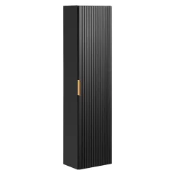 Petits-Meubles Ensemble meuble simple vasque encastree 80cm miroir LED et colonne Adriel Noir