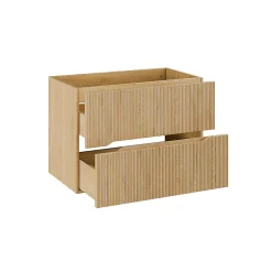 Petits-Meubles Ensemble meuble simple vasque encastree 80cm et colonne Isaline Bois* Ensemble Meuble De Salle De Bains