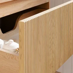 Petits-Meubles Ensemble meuble simple vasque encastree 80cm et colonne Isaline Bois* Ensemble Meuble De Salle De Bains