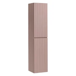 Petits-Meubles Ensemble meuble simple vasque encastree 100cm et colonne Zelie Rose