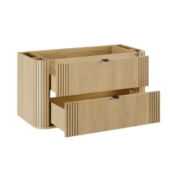Petits-Meubles Ensemble meuble sous vasque 100cm et colonne Mila Bois* Meuble Sous-Vasque