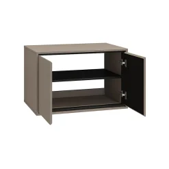 Petits-Meubles Ensemble meuble sous-vasque 80 cm et colonne Sophea Taupe