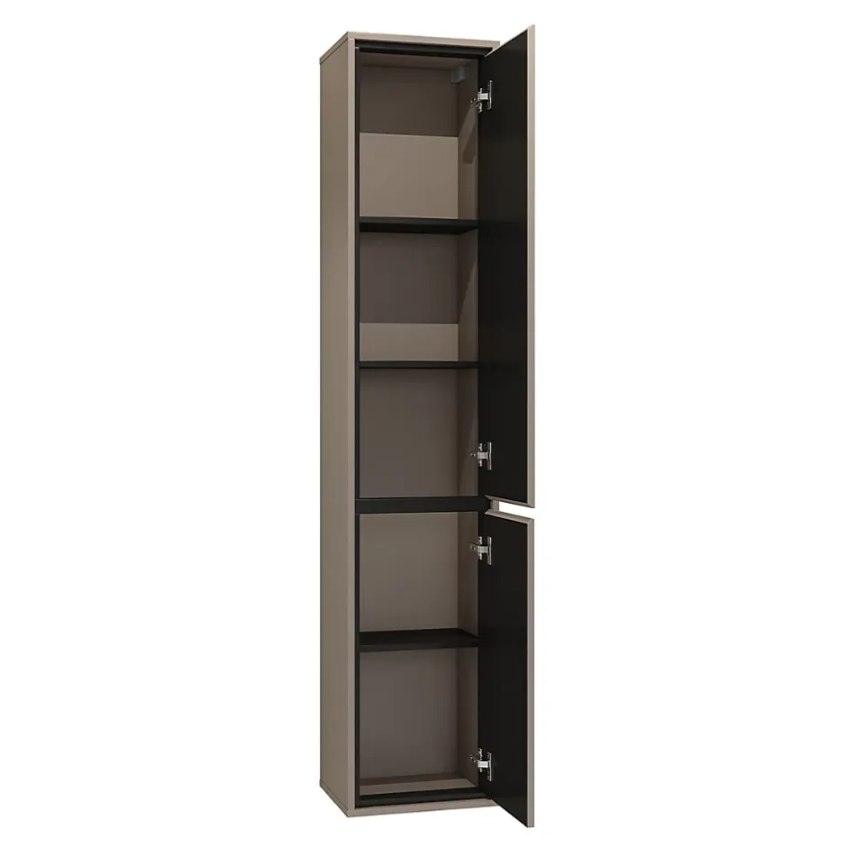 Petits-Meubles Ensemble meuble sous-vasque 80 cm et colonne Sophea Taupe
