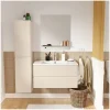 Mob-In Ensemble meuble vasque SORRENTO 80cm avec robinet, miroir et colonne* Ensemble Meuble De Salle De Bains