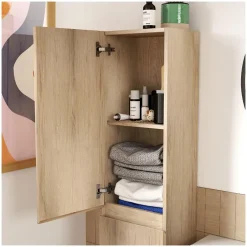 Mob-In Ensemble meuble vasque SORRENTO 80cm avec robinet, miroir et colonne* Ensemble Meuble De Salle De Bains