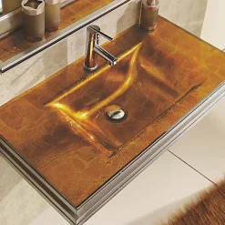 Wikao Ensemble mobilier de salle de bain en verre Polly* Lavabo