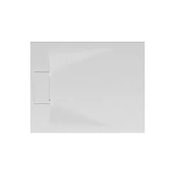 Schulte Ensemble paroi de douche à l'italienne l. 100 x H. 190 cm NewStyle et receveur de douche 80 x 100 cm, blanc et transparent,