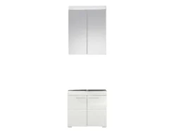 Chb Collection Ensemble salle de bain 2 pièces. mélaminé Blanc Brillant L - H - P : 60 - 190 - 34 cm