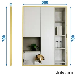 AICA Sanitaire Ensemble Salle De Bain 120cm Chêne Wotan meuble et miroir et colonne et double vasque