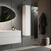 Autres Ensemble salle de bain START blanc brillant, 101 x 53 x 47 cm* Meuble De Salle De Bains Faible Profondeur
