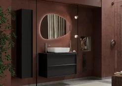 Autres Ensemble salle de bain STEEL noir frêne, en plusieurs dimensions - 79 cm