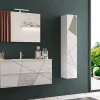 Autres Ensemble salle de bain VITTORIA blanc brillant, 101 x 53 x 47 cm* Meuble De Salle De Bains Faible Profondeur