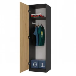Autres ESME - Armoire simple style scandinave chambre à coucher - 50x50x180 - 1 porte - Dressing