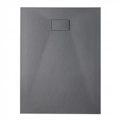 Ceramia Essential 120x90 cm receveur de douche rectangulaire à poser SMC avec surface effet pierre, gris foncé (CERAES12090DG)* Receveur De Douche