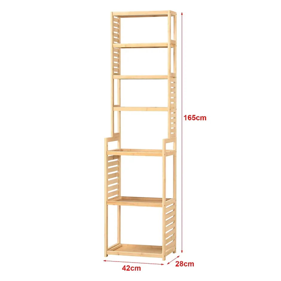 [En.Casa] Etagère à 7 niveaux Forssa pour salle de bain cusine salon 165 x 42 x 28 cm en.casa* Etagère Salle De Bains