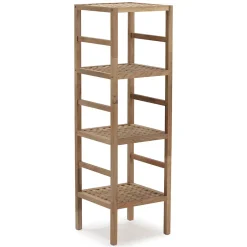 Vs Venta-Stock Etagère Alam en bois de noyer, hauteur 117,5 cm avec 4 niveaux