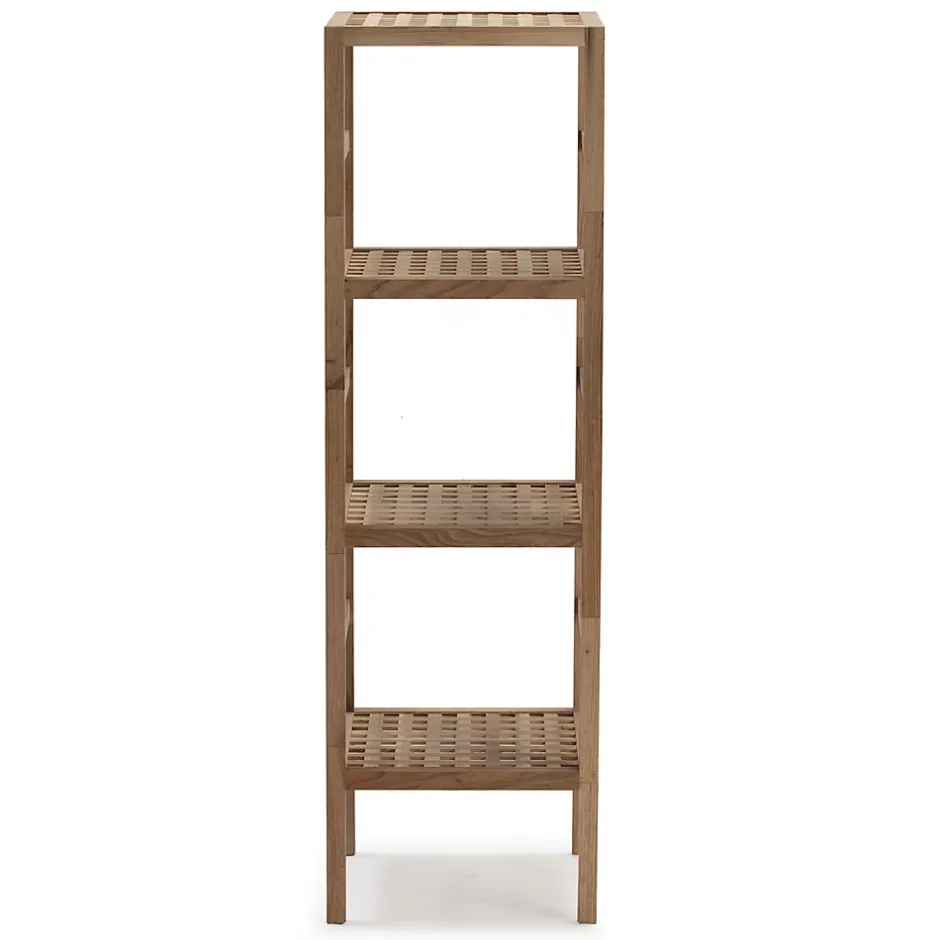 Vs Venta-Stock Etagère Alam en bois de noyer, hauteur 117,5 cm avec 4 niveaux