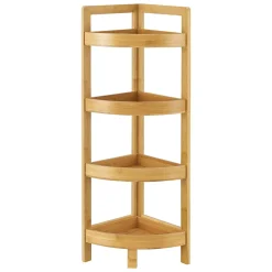 [En.Casa] Etagère d'angle Lestijaervi 4 niveaux pour salle de bain ou cuisine 80 x 23 x 23 cm en.casa