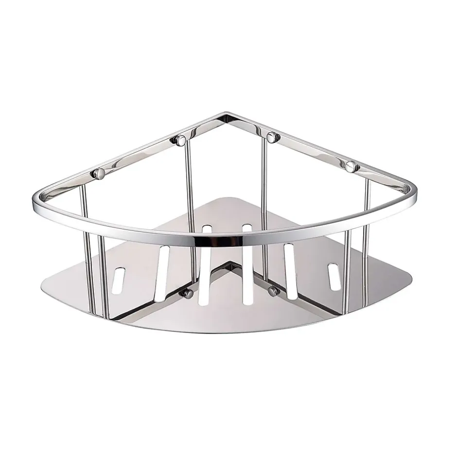 Poalgi Etagère de douche d'angle chromé Inox S304 SKY BATH* Etagère Salle De Bains