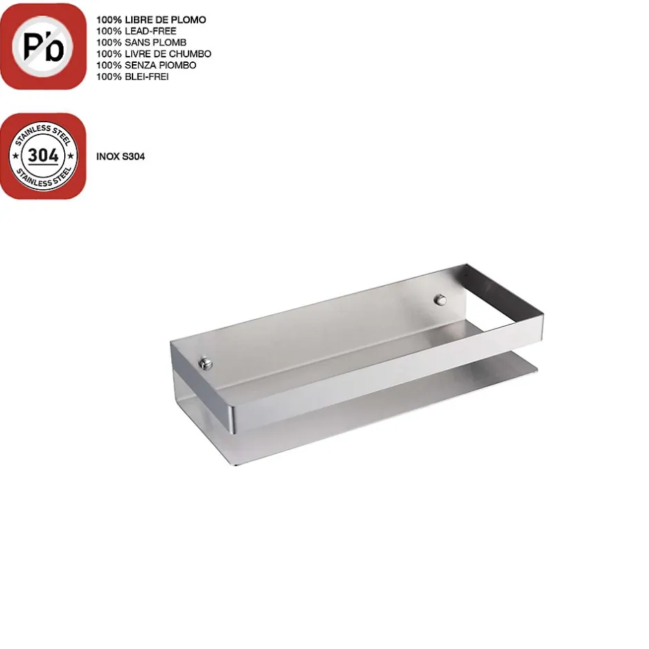 Poalgi Etagère de douche nickel brossé Inox S304 SKY BATH