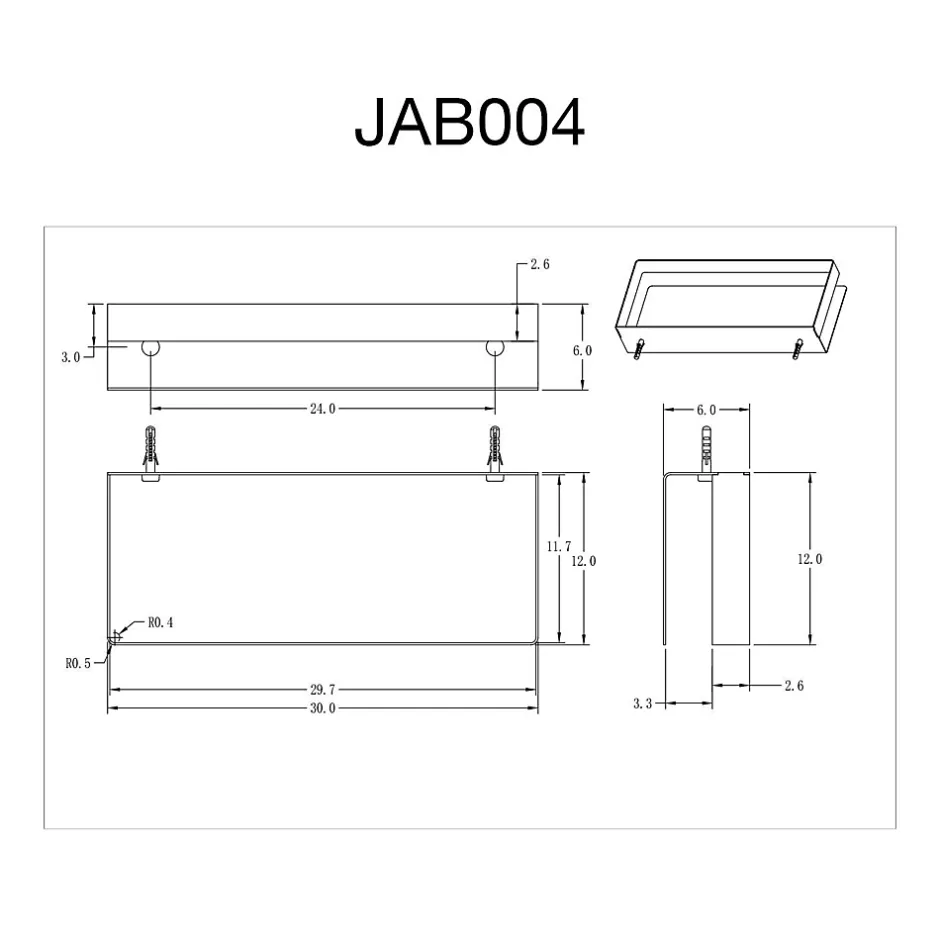 Poalgi Etagère de douche nickel brossé Inox S304 SKY BATH