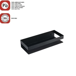Poalgi Etagère de douche noir mat Inox S304 SKY BATH* Etagère Salle De Bains