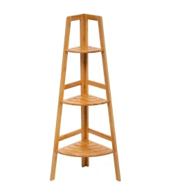5Five Etagère de rangement d'angle 3 niveaux en Bambou H 103 cm