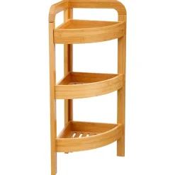 Five Simply Smart Etagère de salle de bain bambou, 3 niveaux, H.61 x P.23cm,