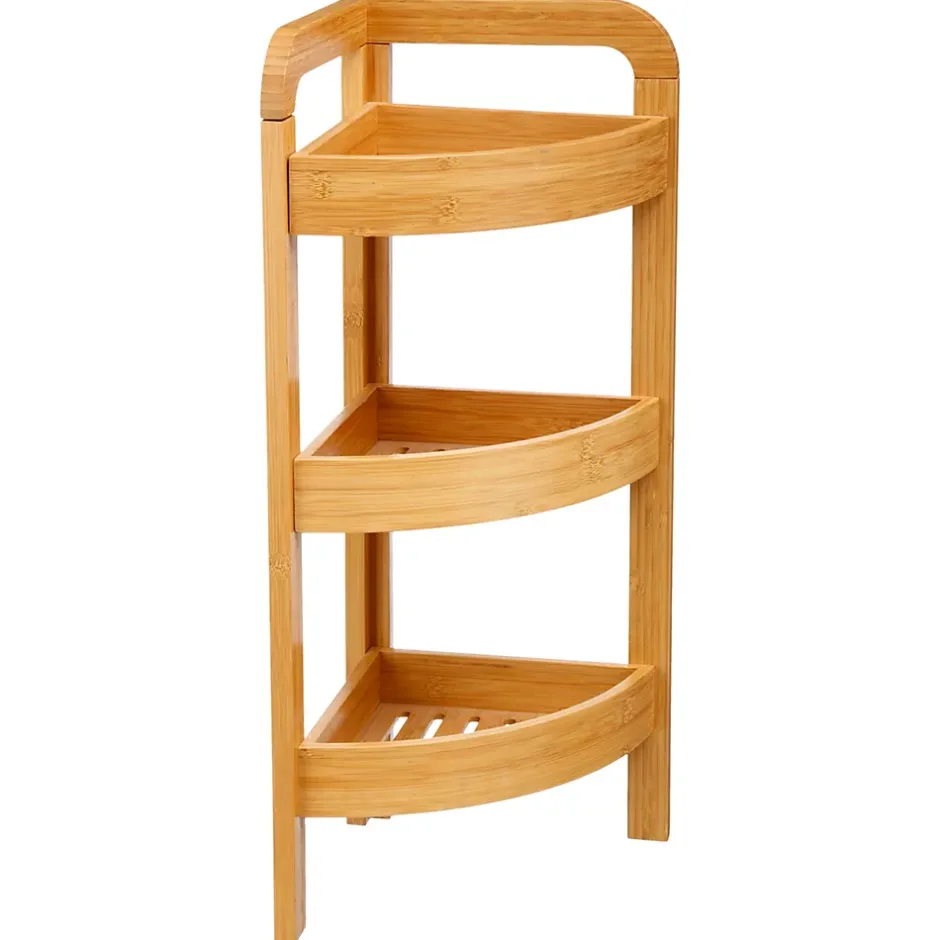 Five Simply Smart Etagère de salle de bain bambou, 3 niveaux, H.61 x P.23cm,