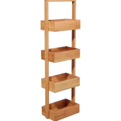 Five Simply Smart Etagère de salle de bain bambou , 4 niveaux, H.88cm x P.25cm