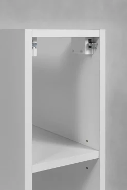 3xE Living Etagère de salle de bain, Blanc Mat, 20 x 57 x 46 cm* Meuble Sous-Vasque