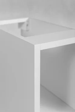 3xE Living Etagère de salle de bain, Blanc Mat, 20 x 57 x 46 cm* Meuble Sous-Vasque